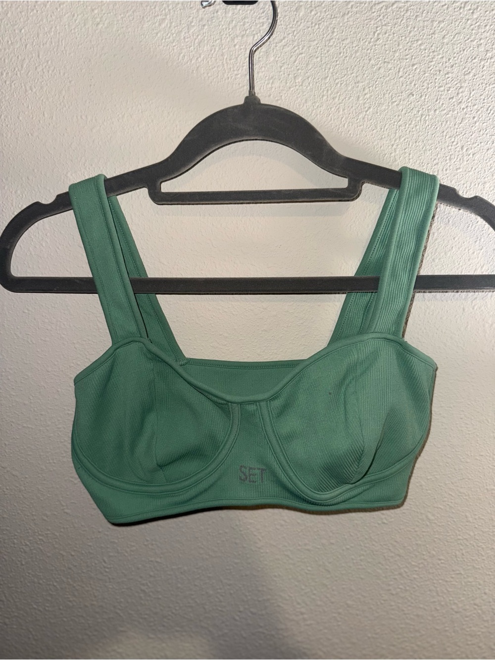 SET Active Mint Green Ribbed Underwire Bralette